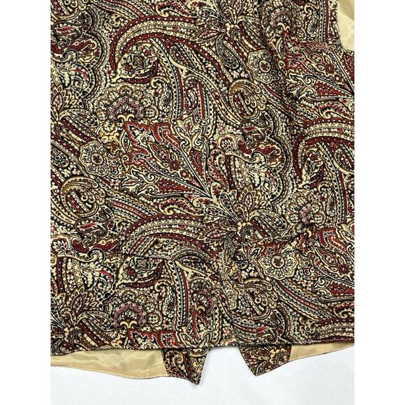 Pendleton Classic Lined Vest - Rust Multi Paisley - Rayon Size 12 - Picture 8 of 8